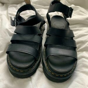Dr. Martens Black Leather Sandals